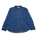NAME.IT camicia in denim tinta unita manica lunga Blu per Bambino 13215794 BLU NAME.IT 