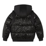 DKNY giubbino tinta unita cn cappuccio e loghi Nero per Bambino D60200 NERO DKNY 
