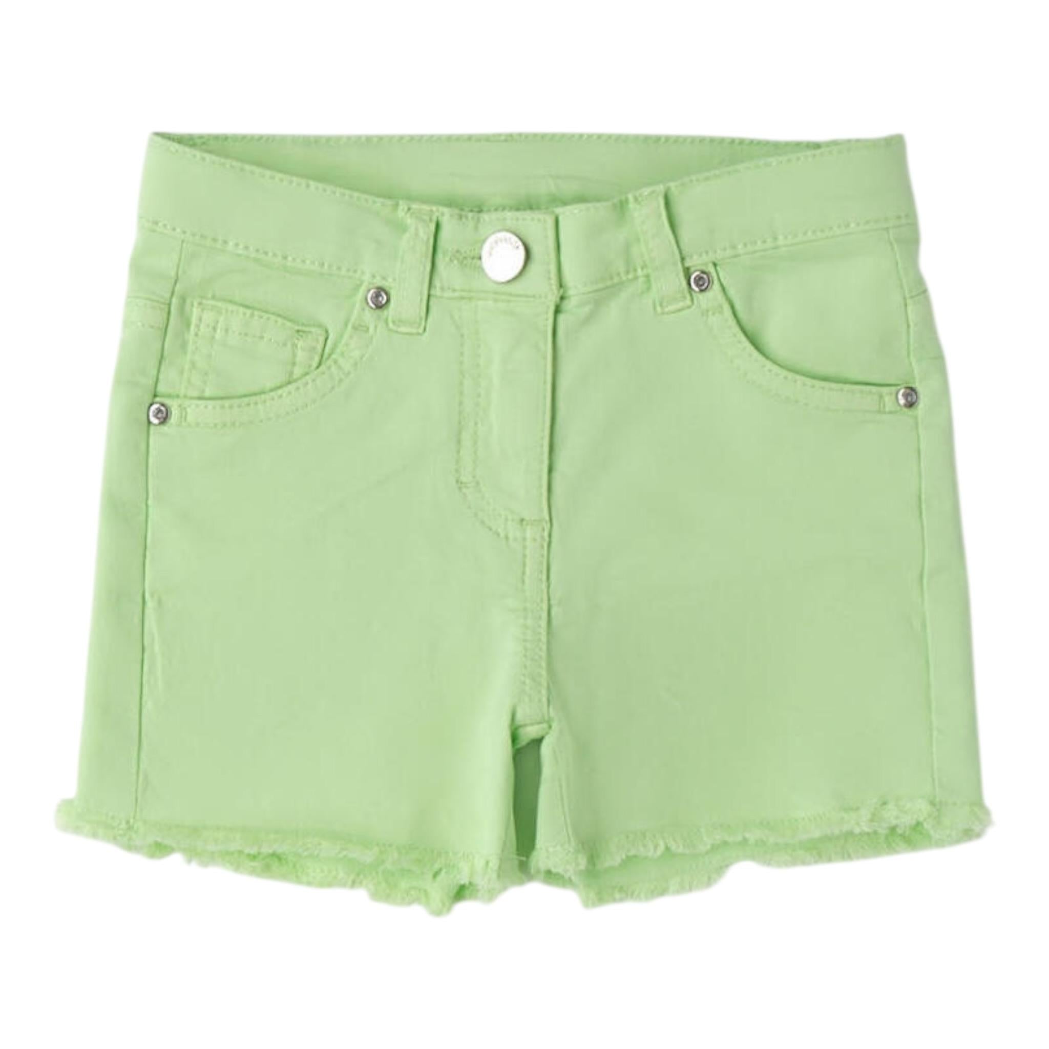 Sarabanda Short Tinta Unita con Girovita Regolabile per Bambina 06592 VERDE SARABANDA 