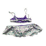 Whitewhale Kostüm 2-teilig Bandeau-Slip Seestern Muster Weiß für Mädchen