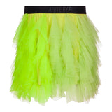 Aniye By Girl Einfarbiger Tüllrock mit elastischer Taille, Neongelb, für Mädchen