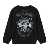 NAME.IT felpa chiusa girocollo tinta unita con stampa in contrasto Nero per Bambino 13236390 NERO NAME.IT 