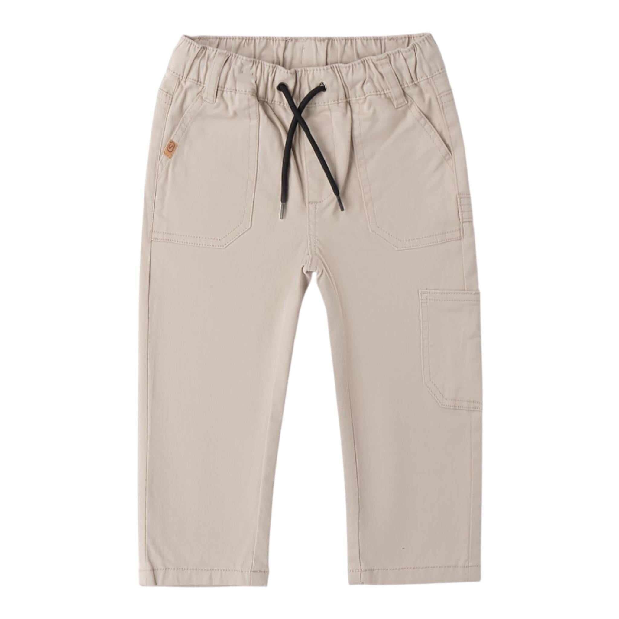 Sarabanda Pantalone tinta unita con Elastico In Vita Beige per Bambino 0B031J BEIGE SARABANDA 