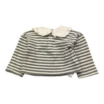 LE BEBE' maglia tinta unita con colletto e fantasia a righe Bianco per Neonata LBG6071 BIANCO LE BEBE' 