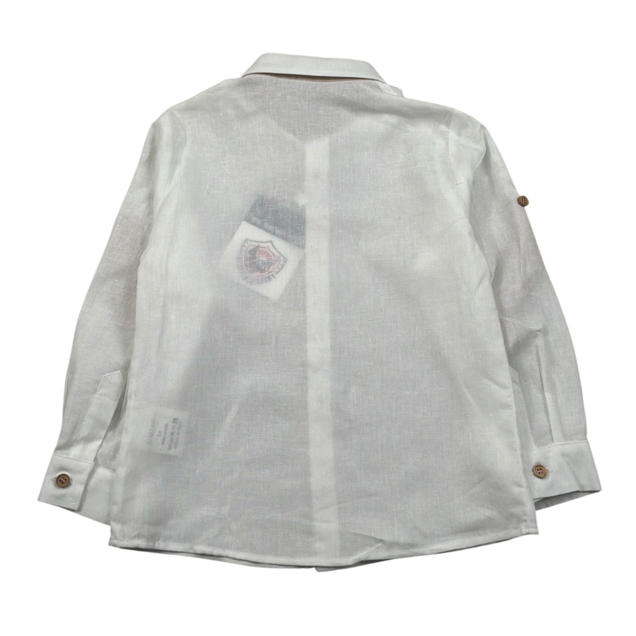 New Gereration Camicia Manica Lunga tinta unita Panna per Neonato 51193N PANNA NEW GERERATION 