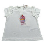 Liu Jo T-Shirt Girocollo tinta unita con Stampa Bianco per Neonata HA4078 BIANCO LIU JO 