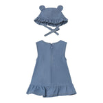 Mayoral Set Abito In Denim-Cappello Blu per Neonata 1871X BLU MAYORAL 