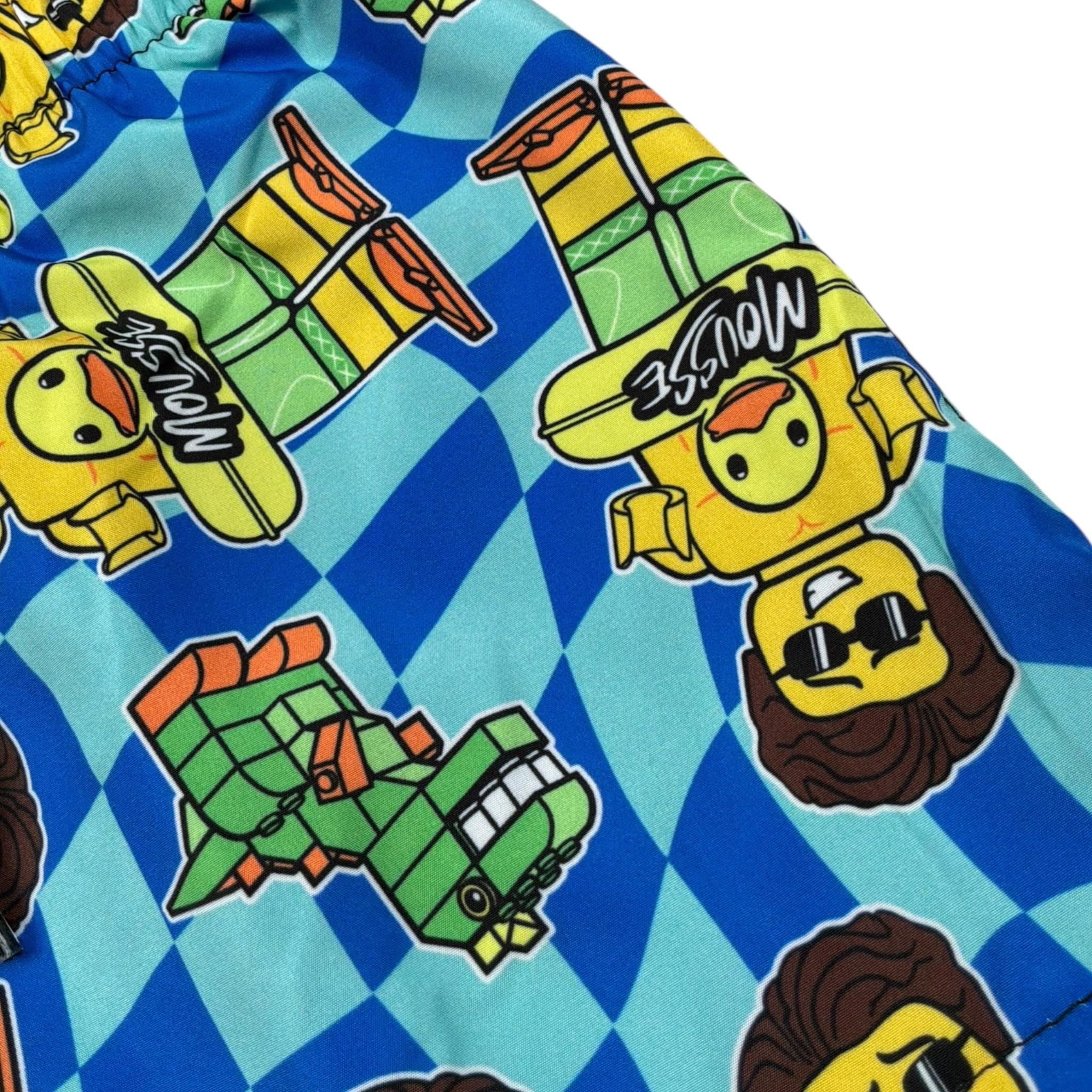 Mousse Costume Modello Bermuda Tinta Unita con Stampa per Bambino DINOBEACH VERDE ACQUA MOUSSE 