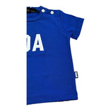 Daniele Alessandrini T-Shirt Girocollo Tinta Unita con Stampa per Neonato 1296M00270 BLU DANIELE ALESSANDRINI 