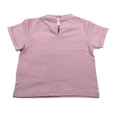 M+E' T-Shirt Girocollo Tinta Unita con Stampa per Bambina UE1405J ROSA M+E' 
