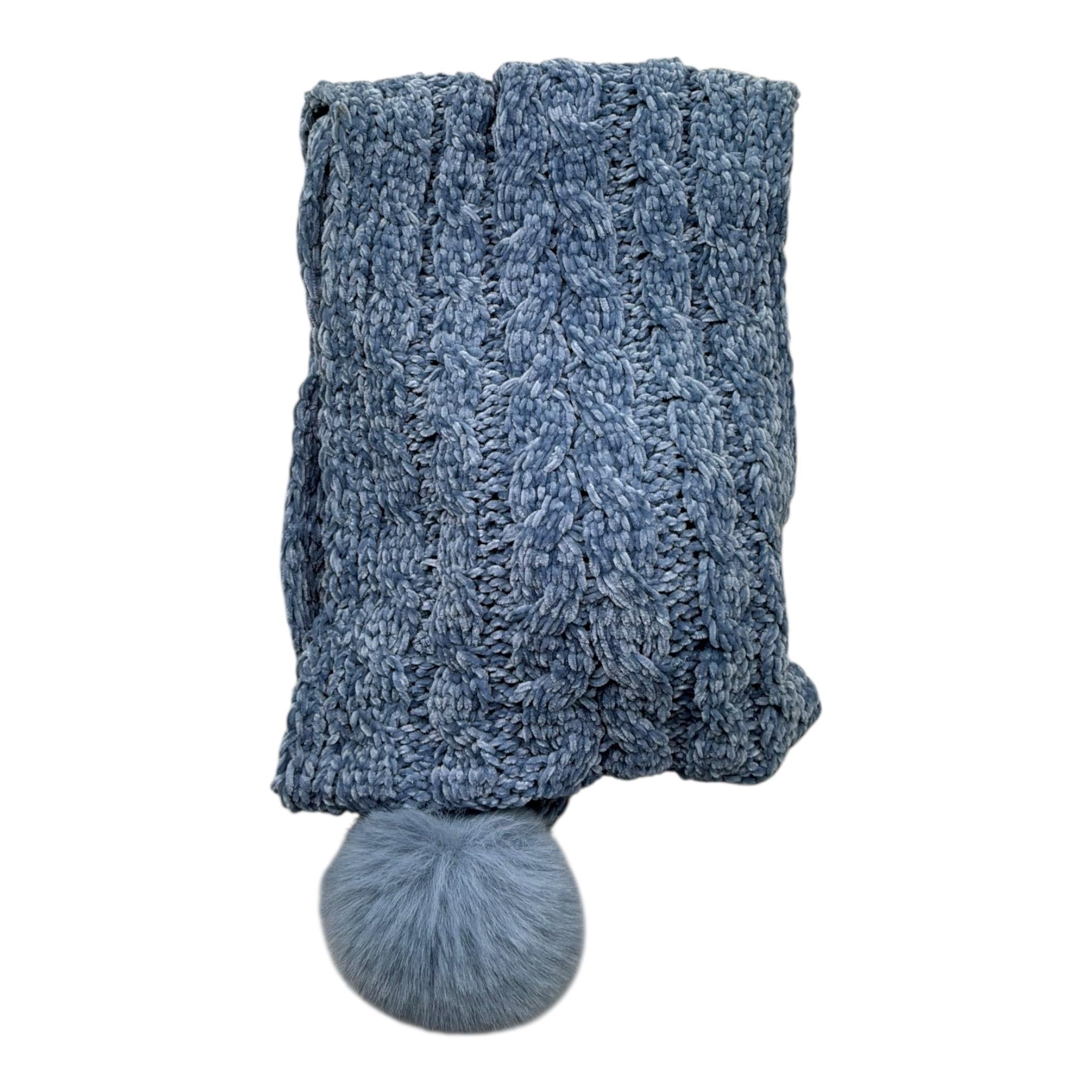 Juicy Couture Set Cappello-Sciarpa Tinta Unita per Bambina JBX6636 AZZURRO JUICY COUTURE 