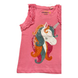 Losan Einfarbiges Tanktop mit Rundhalsausschnitt und rosa Pailletten für Baby-Mädchen