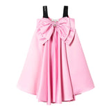 Twinset Schlichtes Trägerkleid mit rosa Schleife für Baby-Mädchen