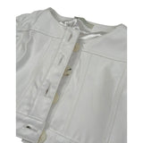 Bella Brilli Giubbino Modello Crop Tinta Unita In Ecopelle per Bambina FURUUR BIANCO BELLA BRILLI 