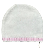 La Stupenderia Cappello Tinta Unita con Profili In Contrasto per Neonata SBCP50102103 BIANCO LA STUPENDERIA 