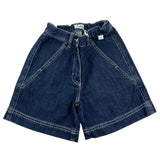 Die Eule Denim Shorts einfarbig mit verstellbarer Taille blau für Mädchen