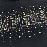 Gaelle T-Shirt Girocollo Tinta Unita con Logo Brillantinato per Bambina 2746M00329X NERO GAELLE 