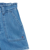 Tommy Hilfiger Short In Denim tinta unita con Elastico In Vita Blu per Bambina KG0KG07814 BLU TOMMY HILFIGER 