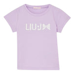 Liu Jo T-Shirt Girocollo Tinta Unita con Brillantini per Neonata KA5081NX LILLA LIU JO 