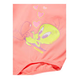 Billieblush Titty Print Solid One Piece Badeanzug Lachs für Mädchen