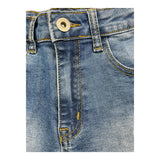 Cecyle Einfarbige Jeansshorts mit verstellbarem Bund Blau für Mädchen