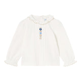 MAYORAL shirt tinta unita con colletto e ricami Panna per Neonata 2194 PANNA MAYORAL 