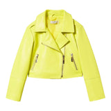 Twinset Giubbino In Ecopelle Tinta Unita con Zip per Bambina 251GJ2561 GIALLO TWINSET 