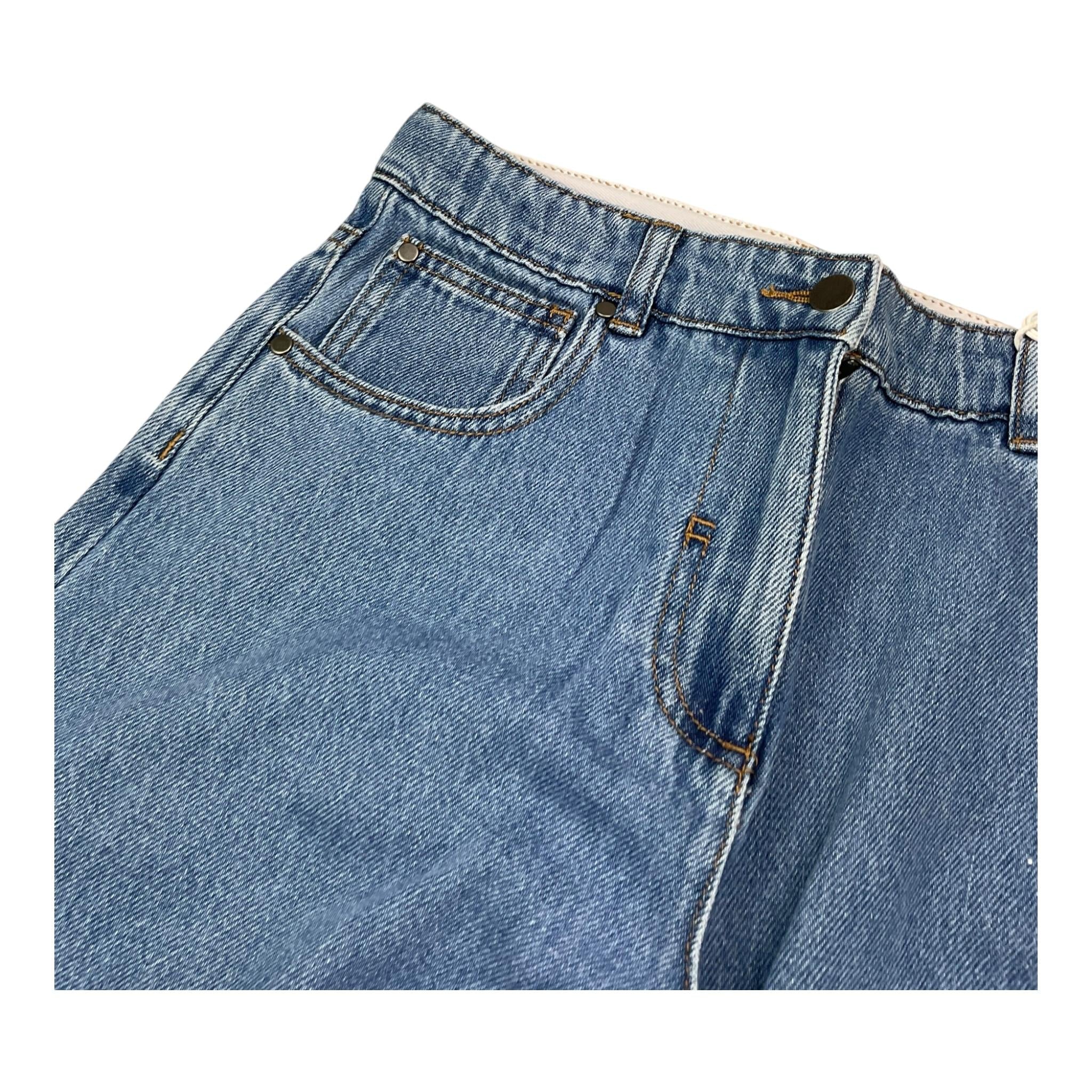 Stella Mccartney Jeans Tinta Unita Modello A Palazzo per Bambina TV6B10 AZZURRO STELLA McCARTNEY 