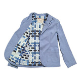 Cesare Paciotti Einfarbige Jacke mit Logo in voller Länge, Puderblau für Kinder