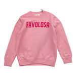 SAINT BARTH maglia girocollo tinta unita con stampa Rosa per Bambina FAVOLOSA ROSA SAINT BARTH 