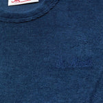 Saint Barth T-Shirt Girocollo Tinta Unita con Stampa per Bambino 00145L BLU SAINT BARTH 