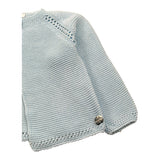 Juliana Cardigan Tinta Unita con Trafori per Neonata 25211 AZZURRO JULIANA 