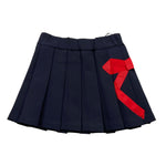 TRUSSARDI gonna tinta unita con fiocco Blu per Neonata TIA25212GO BLU TRUSSARDI 