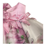 Miss Grant Zweifarbiges Top mit Armausschnitt und Blumenmuster in Weiß/Rosa für Mädchen