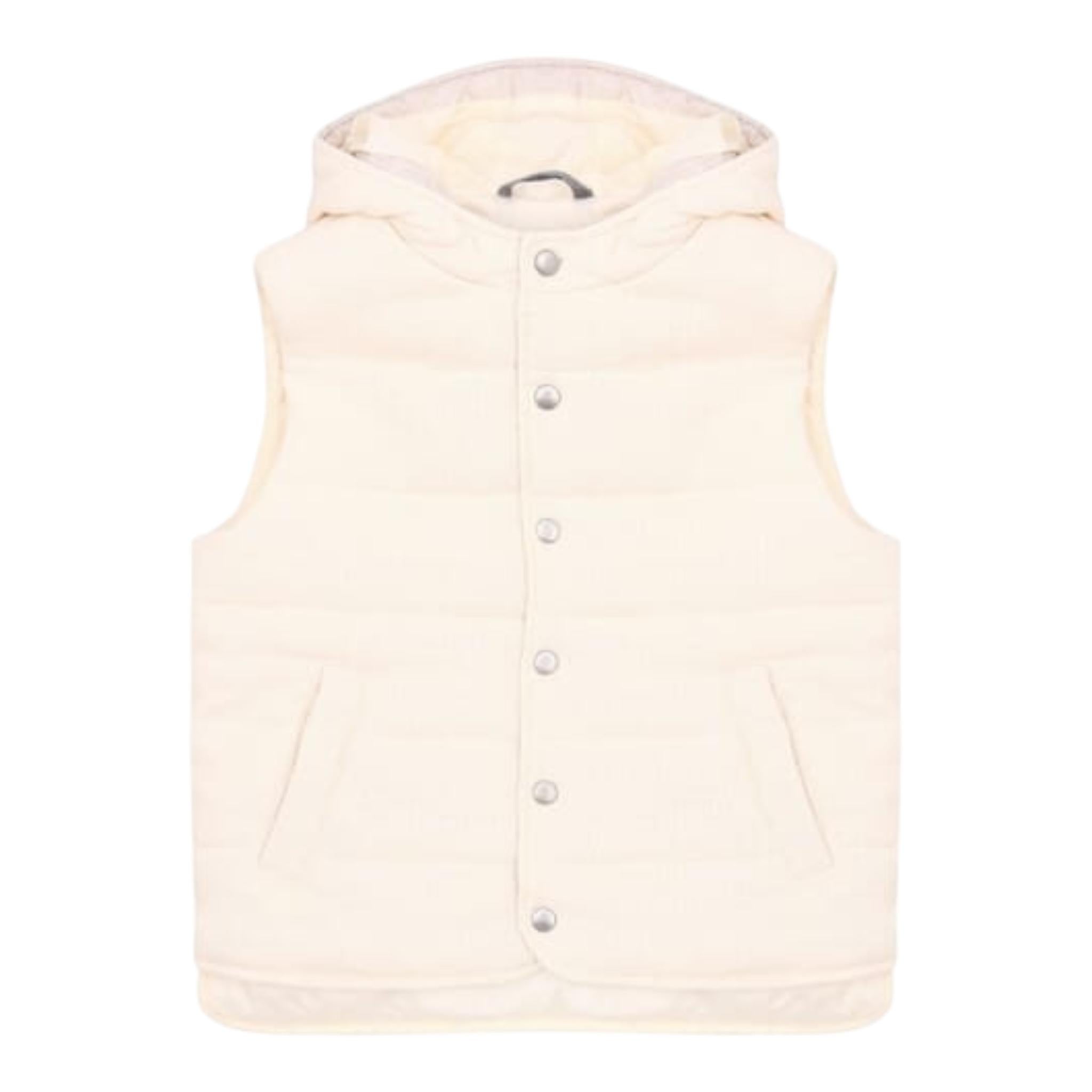 Eleventy Giubbino Tinta Unita Modello Smanicato con Bottoni per Bambino EW2P72 PANNA ELEVENTY 