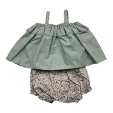Teddy E Minou 2-teiliges Set Shirt-Hosen Grün für Baby Mädchen