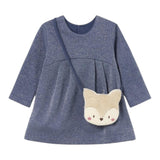 MAYORAL abito tinta unita con pochette girocollo Blu per Bambina 2915 BLU MAYORAL 