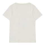 Name.It Einfarbiges T-Shirt mit Rundhalsausschnitt und cremefarbenem Aufdruck für Jungen