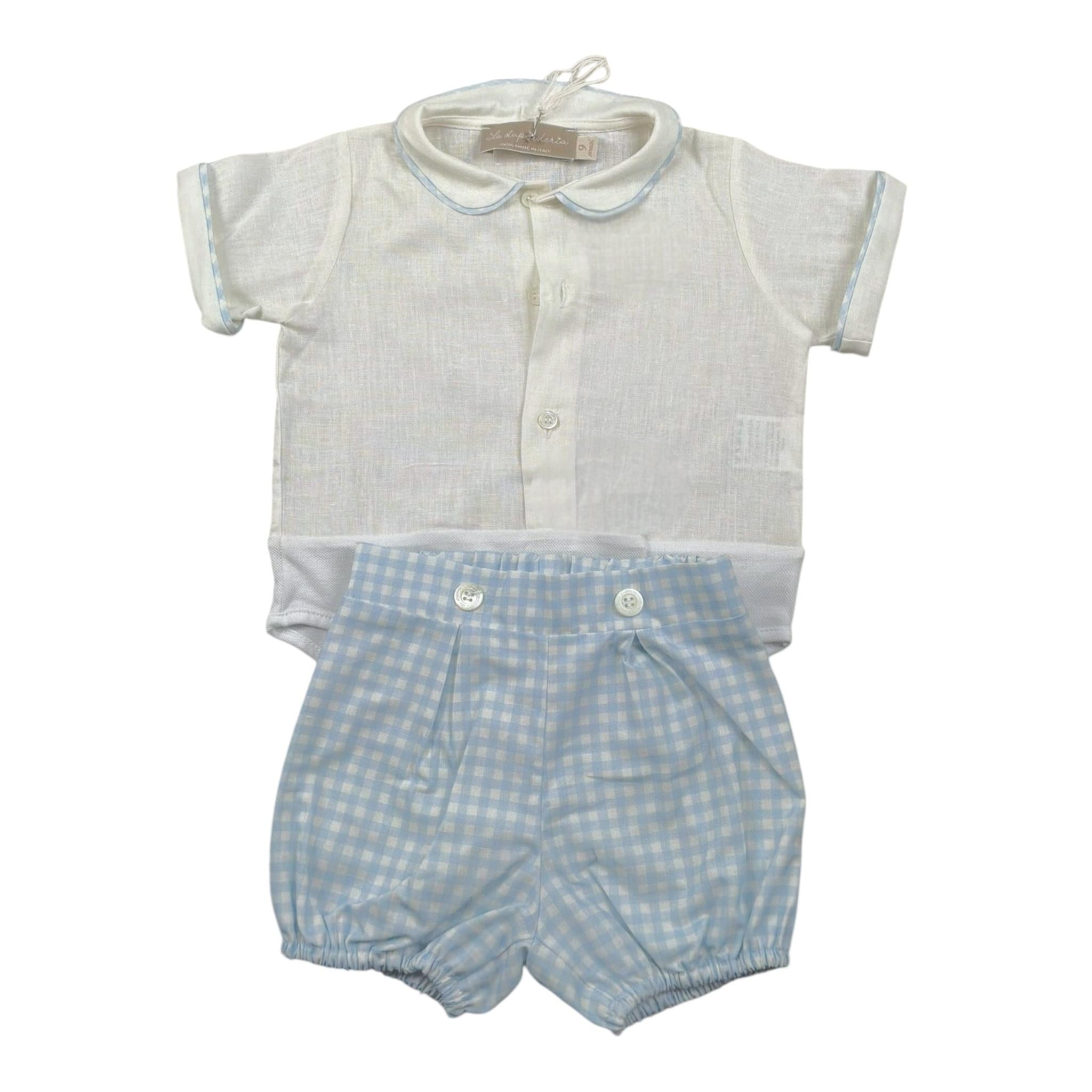 La Stupenderia Completo 2 Pezzi Camicia Body-Coulotte per Neonato TBCT53 PANNA LA STUPENDERIA 