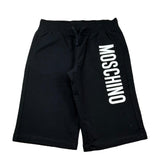 Moschino Bermuda In Tuta Tinta Unita con Logo per Bambino HUQ02F NERO MOSCHINO 