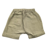 Tartine Et Chocolat – Einfarbige Bermuda-Shorts mit elastischer Taille in Grün für Neugeborene