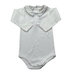 Seerose Body Manica Lunga Tinta Unita con Colletto per Neonata BDRS BIANCO SEEROSE 