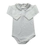 Seerose Body Manica Lunga Tinta Unita con Colletto per Neonata BDRS BIANCO SEEROSE 