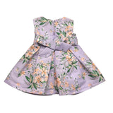 Alice Pi Einfarbiges, ärmelloses, fliederfarbenes Kleid mit Blumendruck für Babys