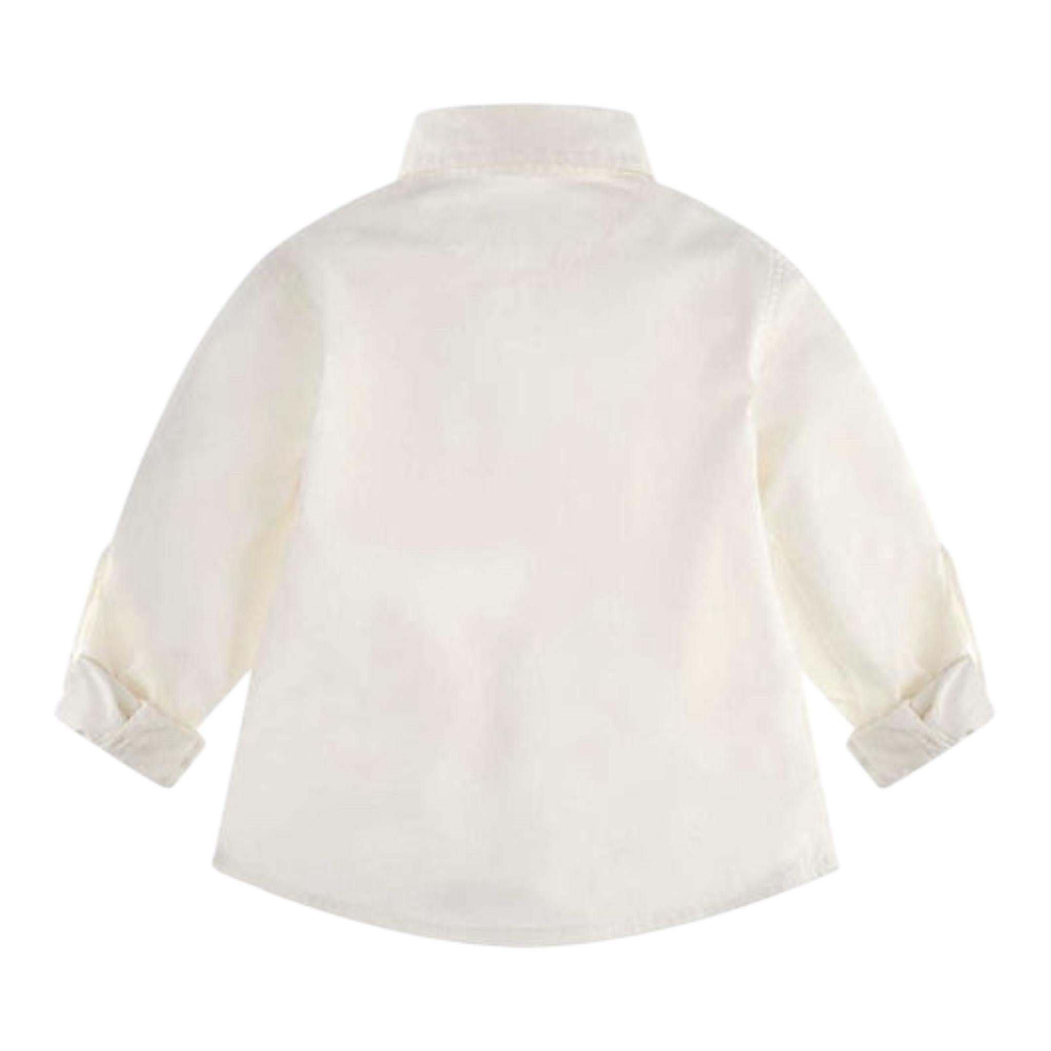 Guess Camicia Tinta Unita con Logo per Neonato N3YH04WE5W0 BIANCO GUESS 