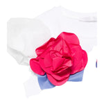 Miss Grant T-Shirt Girocollo Tinta Unita con Applicazioni per Neonata MG1332X BIANCO MISS GRANT 