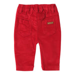 MINI BANDA pantalone tinta unita in velluto Rosso per Neonato 3A628 ROSSO MINI BANDA 