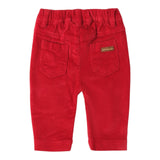 MINI BANDA pantalone tinta unita in velluto Rosso per Neonato 3A628 ROSSO MINI BANDA 