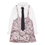 LU LU BY MISS GRANT set camicia-abito paillettato Rosa per Bambina LL3101 ROSA LU LU BY MISS GRANT 