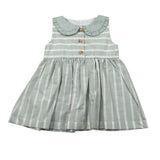 Babyvip Abito Tinta Unita con Fantasia A Righe per Neonata T1352 VERDE BABYVIP 